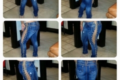 Custom Laced Blue Jeans
