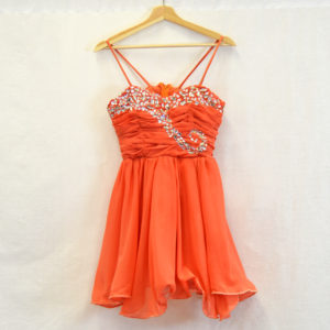 Orange Spaghetti Dress