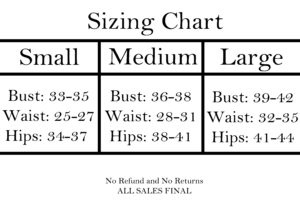 Sizing Chart