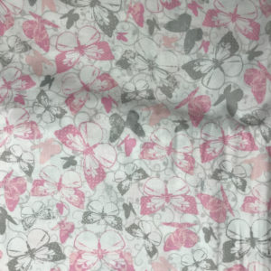 Pink Butterflies Fabric
