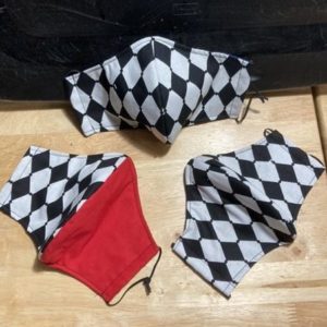 Black & White Diamond Full or Half/Half with Red11
