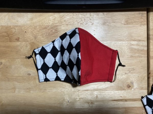 Black & White Diamond Full or Half/Half with Red1