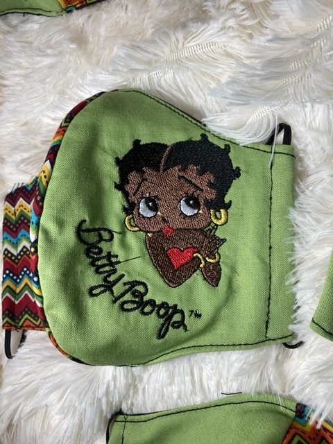Betty Boop Brown Embroidered