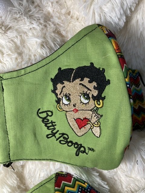 Betty Boop Beige Embroidered