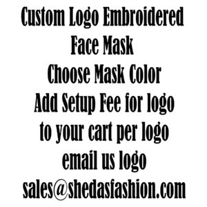 Custom Logo Embroidered Face Mask