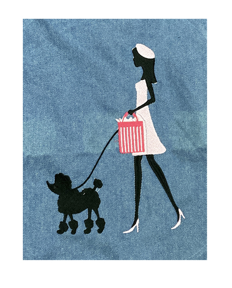 Poodle and Woman Shopping