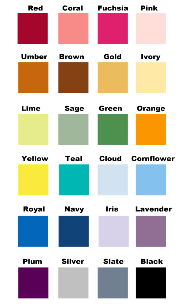Shedas Mask Color Chart